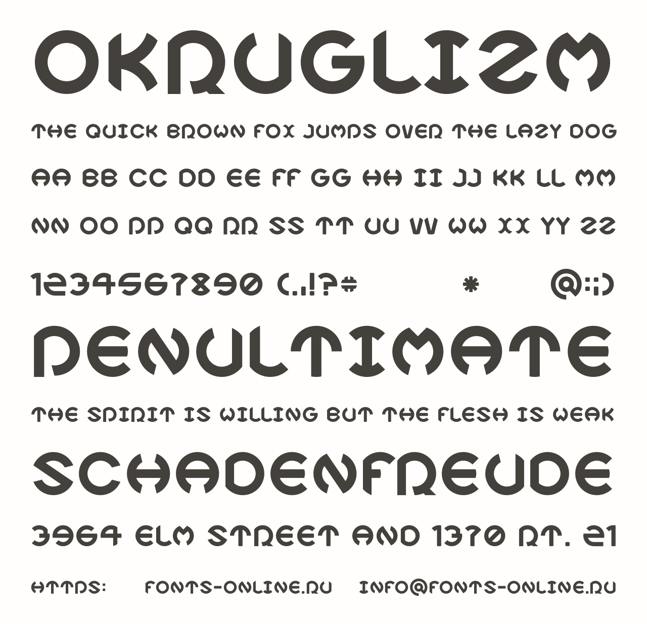 Download Okruglizm Font Free - Unique Rounded Typography